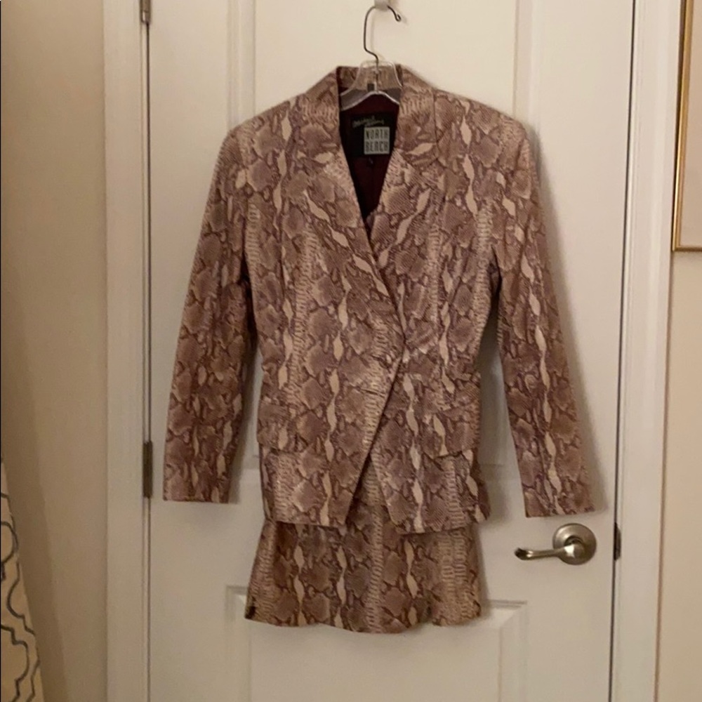 Leather jacket and dress